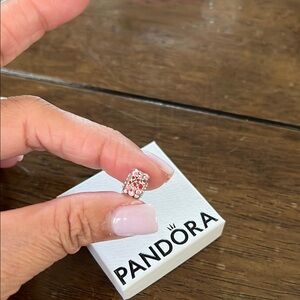 Pandora Red and Silver Ring Charm